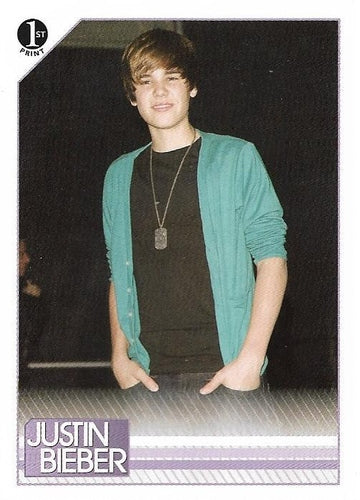#14 Justin took a moment backstage at the 2010 Pep - 2010 Panini Justin Bieber
