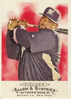 #150 Prince Fielder - Milwaukee Brewers - 2009 Topps Allen & Ginter Baseball
