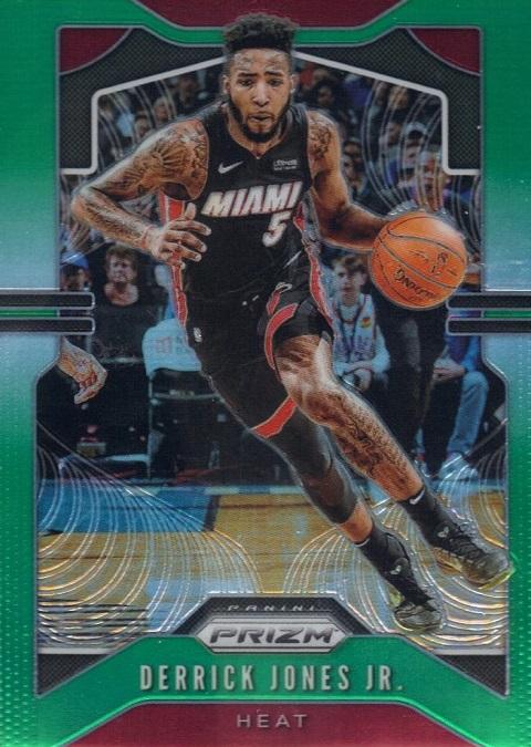 #150 Derrick Jones Jr. - Miami Heat - 2019-20 Panini Prizm - Prizms Green Basketball