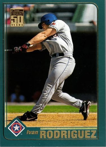 #150 Ivan Rodriguez - Texas Rangers - 2001 Topps Baseball