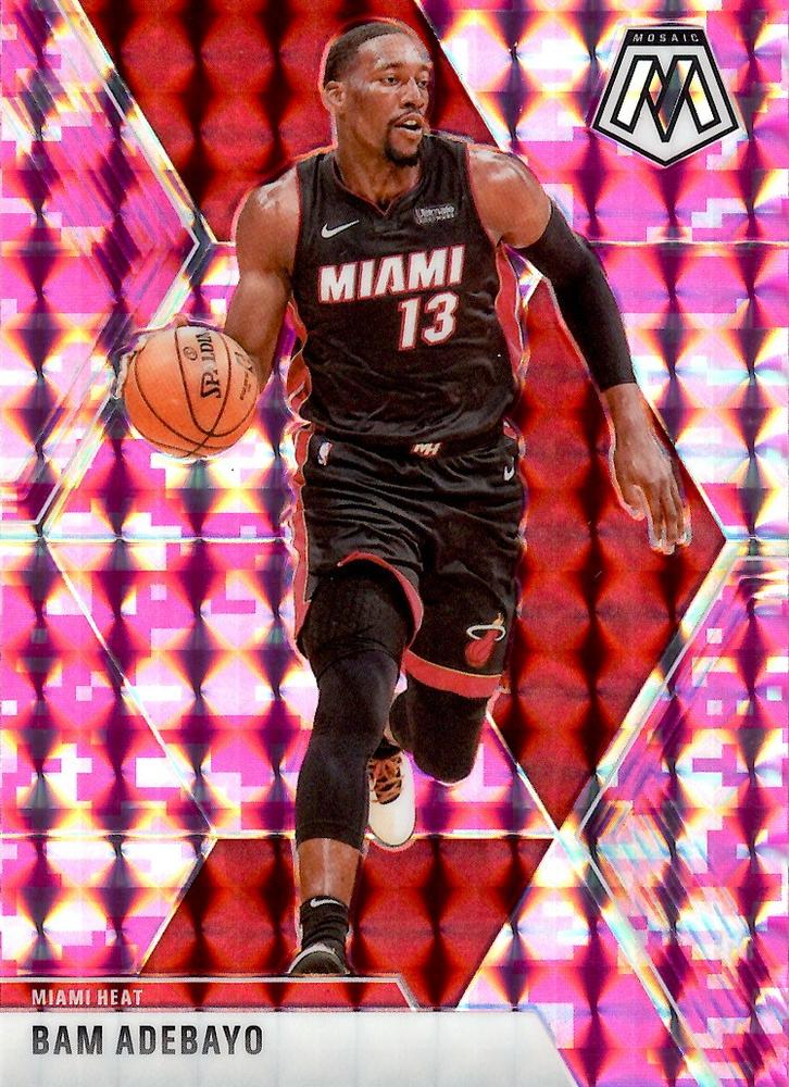 #150 Bam Adebayo - Miami Heat - 2019-20 Panini Mosaic - Camo Pink Basketball