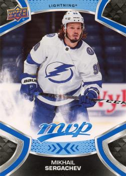 #150 Mikhail Sergachev - Tampa Bay Lightning - 2021-22 Upper Deck MVP - Blue Hockey