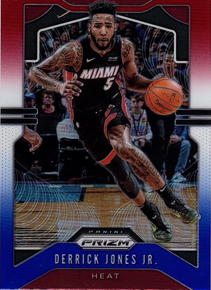 #150 Derrick Jones Jr. - Miami Heat - 2019-20 Panini Prizm - Prizms Red White and Blue Basketball