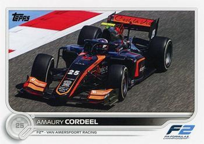 #150 Amaury Cordeel - Van Amersfoort Racing F2 - 2022 Topps Formula 1 Racing