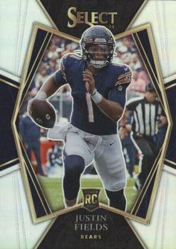 #150 Justin Fields - Chicago Bears - 2021 Panini Select - Silver Prizm Football