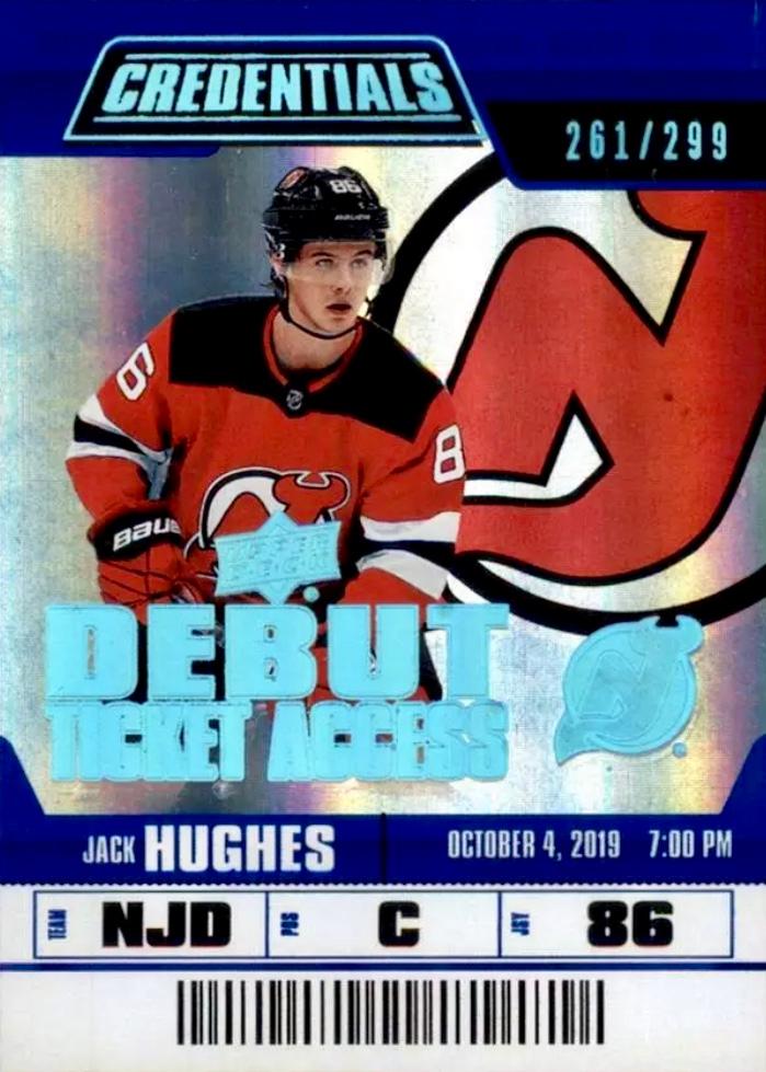 #150 Jack Hughes - New Jersey Devils - 2019-20 Upper Deck Credentials Hockey