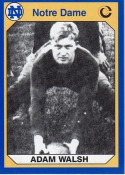 #150 Adam Walsh - Notre Dame Fighting Irish - 1990 Collegiate Collection Notre Dame Football