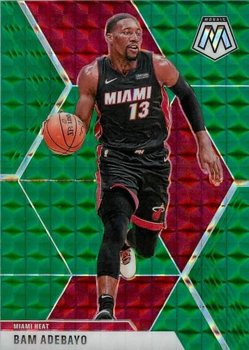 #150 Bam Adebayo - Miami Heat - 2019-20 Panini Mosaic - Green Prizm Basketball