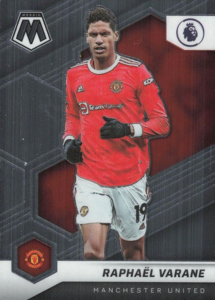 #150 Raphael Varane - Manchester United - 2021-22 Panini Mosaic Premier League Soccer