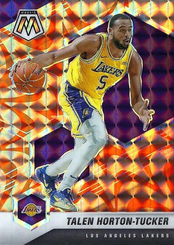 #151 Talen Horton-Tucker - Los Angeles Lakers - 2020-21 Panini Mosaic - Mosaic Reactive Orange Basketball