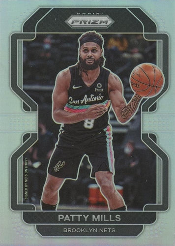 #151 Patty Mills - Brooklyn Nets - 2021-22 Panini Prizm - Silver Basketball