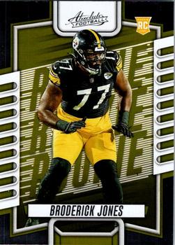 #151 Broderick Jones - Pittsburgh Steelers - 2023 Panini Absolute Football