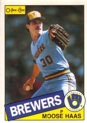 #151 Moose Haas - Milwaukee Brewers - 1985 O-Pee-Chee Baseball
