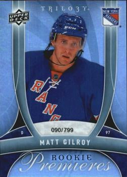 #151 Matt Gilroy - New York Rangers - 2009-10 Upper Deck Trilogy Hockey