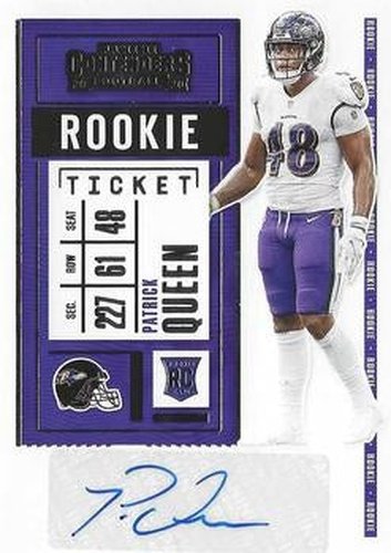 #151 Patrick Queen - Baltimore Ravens - 2020 Panini Contenders Football
