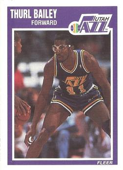 #151 Thurl Bailey - Utah Jazz - 1989-90 Fleer Basketball