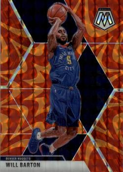 #151 Will Barton - Denver Nuggets - 2019-20 Panini Mosaic - Reactive Orange Basketball