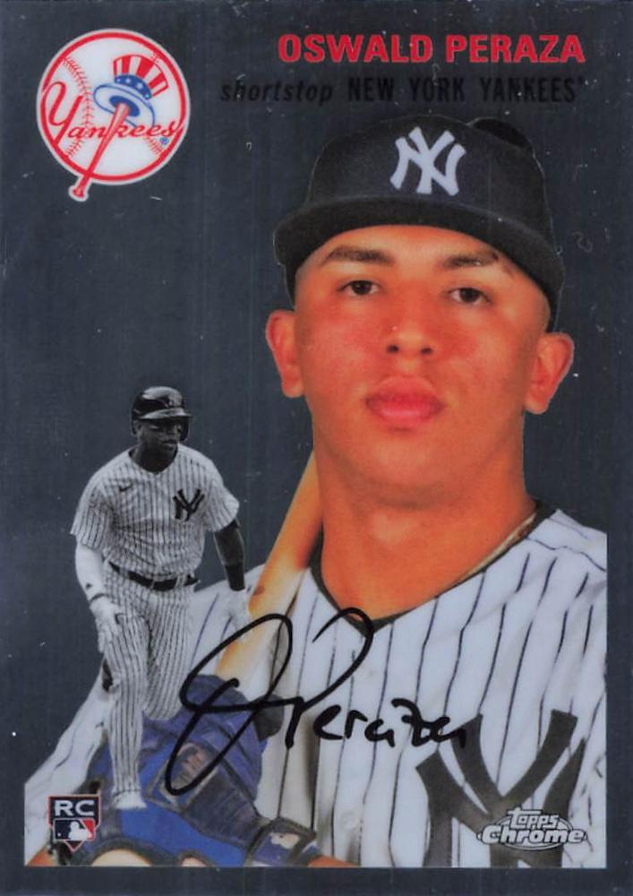 #152 Oswald Peraza - New York Yankees - 2023 Topps Chrome Platinum Anniversary Baseball