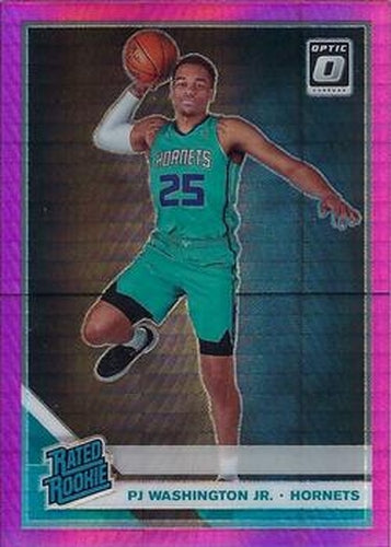 #152 PJ Washington Jr. - Charlotte Hornets - 2019-20 Donruss Optic - Hyper Pink Basketball