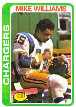 #152 Mike Williams - San Diego Chargers - 1978 Topps Football