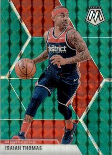 #152 Isaiah Thomas - Washington Wizards - 2019-20 Panini Mosaic - Green Prizm Basketball