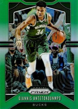 #152 Giannis Antetokounmpo - Milwaukee Bucks - 2019-20 Panini Prizm - Prizms Green Basketball