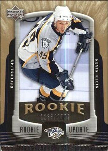 #152 Kevin Klein - Nashville Predators - 2005-06 Upper Deck Rookie Update Hockey