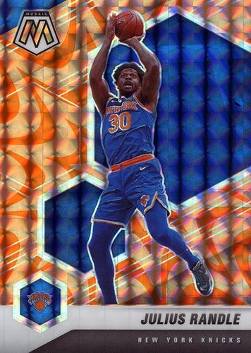 #152 Julius Randle - New York Knicks - 2020-21 Panini Mosaic - Mosaic Reactive Orange Basketball