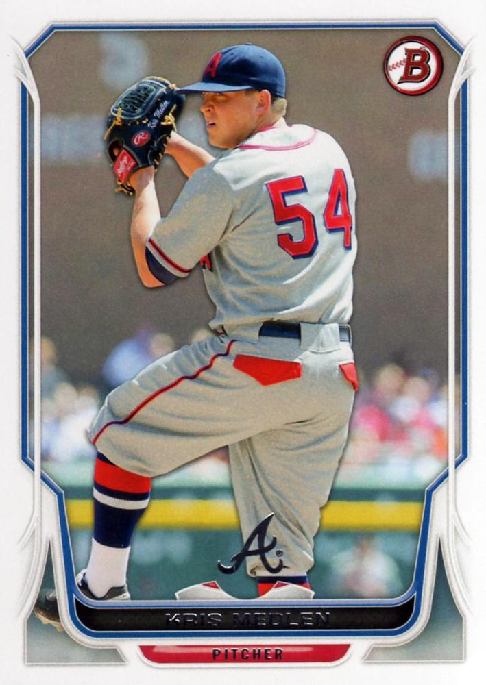 #152 Kris Medlen - Atlanta Braves - 2014 Bowman Baseball