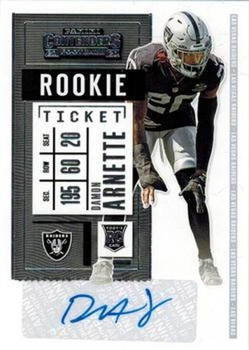 #152 Damon Arnette - Las Vegas Raiders - 2020 Panini Contenders Football