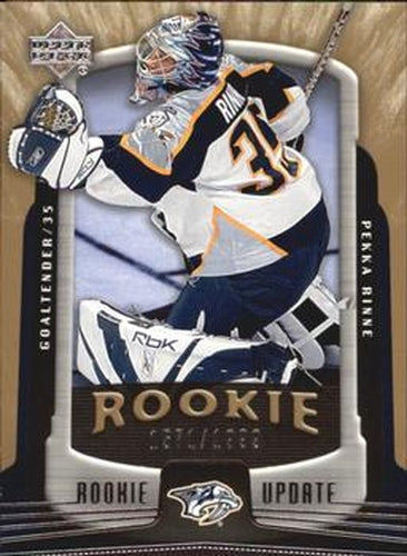 #153 Pekka Rinne - Nashville Predators - 2005-06 Upper Deck Rookie Update Hockey