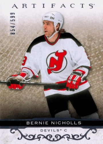 #153 Bernie Nicholls - New Jersey Devils - 2021-22 Upper Deck Artifacts Hockey