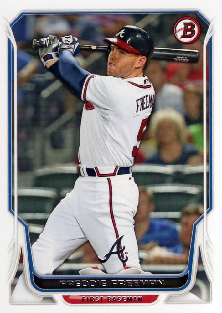 #153 Freddie Freeman - Atlanta Braves - 2014 Bowman Baseball