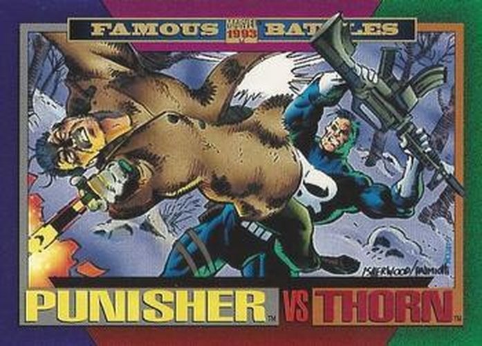 #153 Punisher / Thorn - 1993 SkyBox Marvel Universe