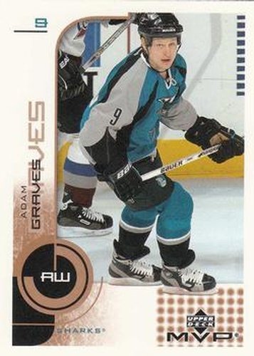 #153 Adam Graves - San Jose Sharks - 2002-03 Upper Deck MVP Hockey