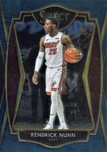 #153 Kendrick Nunn - Miami Heat - 2020-21 Panini Select - Blue Basketball