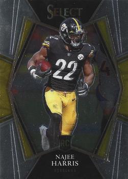 #153 Najee Harris - Pittsburgh Steelers - 2021 Panini Select - Black and Gold Prizm Die Cut Football