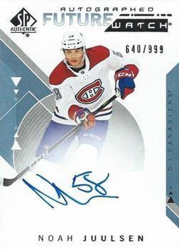#153 Noah Juulsen - Montreal Canadiens - 2018-19 SP Authentic Hockey