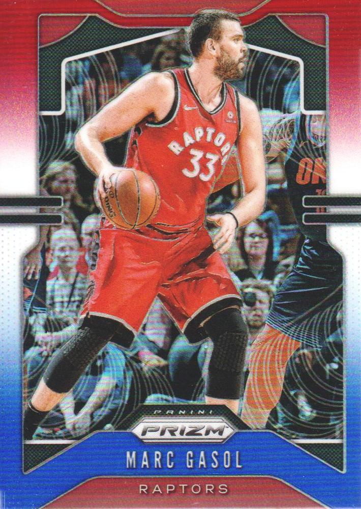 #153 Marc Gasol - Toronto Raptors - 2019-20 Panini Prizm - Prizms Red White and Blue Basketball