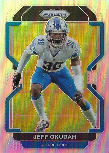 #153 Jeff Okudah - Detroit Lions - 2021 Panini Prizm - Silver Football