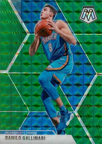 #153 Danilo Gallinari - Oklahoma City Thunder - 2019-20 Panini Mosaic - Green Prizm Basketball