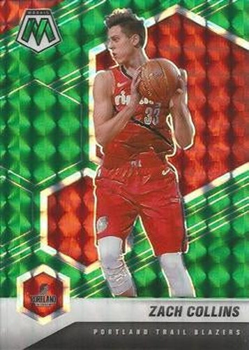 #154 Zach Collins - Portland Trail Blazers - 2020-21 Panini Mosaic - Mosaic Green Basketball