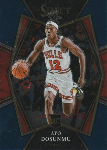 #154 Ayo Dosunmu - Chicago Bulls - 2021-22 Panini Select - Blue Basketball