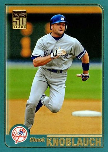 #154 Chuck Knoblauch - New York Yankees - 2001 Topps Baseball