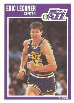 #154 Eric Leckner - Utah Jazz - 1989-90 Fleer Basketball