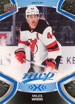 #154 Miles Wood - New Jersey Devils - 2021-22 Upper Deck MVP - Blue Hockey