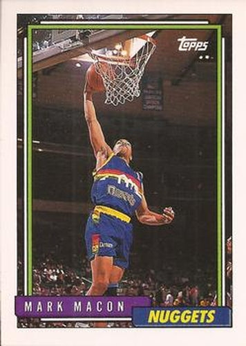 #154 Mark Macon - Denver Nuggets - 1992-93 Topps Basketball