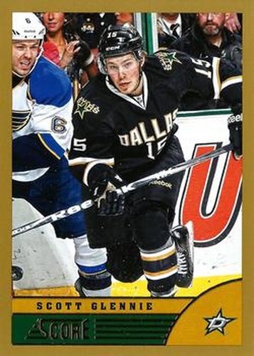 #154 Scott Glennie - Dallas Stars - 2013-14 Score - Gold Hockey
