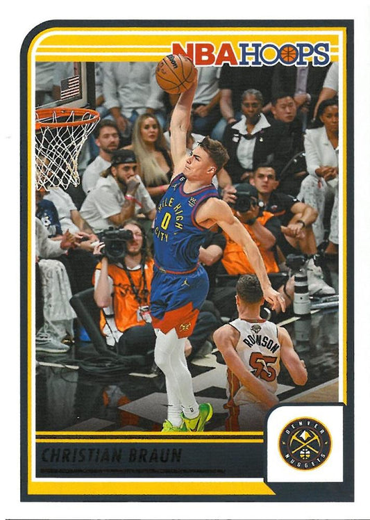 #154 Christian Braun - Denver Nuggets - 2023-24 Hoops Basketball