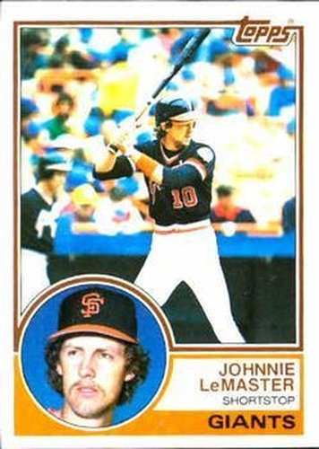 #154 Johnnie LeMaster - San Francisco Giants - 1983 Topps Baseball